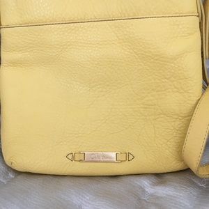 Yellow Cole Haan leather crossbody bag